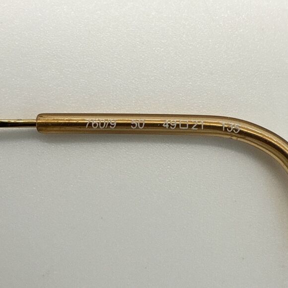 Marchon Airlock 2 760/9 50 Gold Rimless Eyeglasses Frames 49-21 135 FRAMES ONLY - Picture 7 of 9